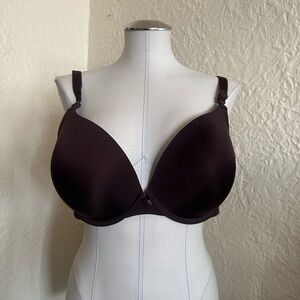 Torrid 360 Back Smoothing Push Up Plunge Bra Brown 40DDD